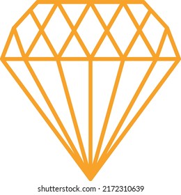 Diamond vector icon. Can be used for printing, mobile and web applications.