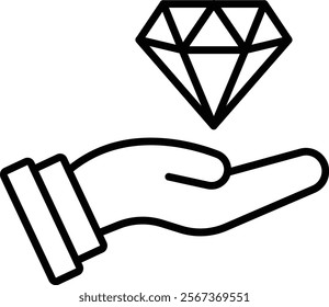 Diamond vector icon. Can be used for printing, mobile and web applications.
