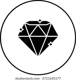 Icono de Vector de diamante. Se puede utilizar para aplicaciones de impresión, móviles y de Web.