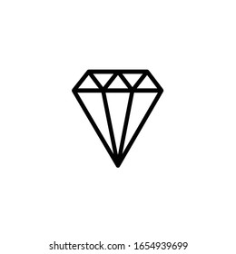 Diamond vector icon Crystal sign.