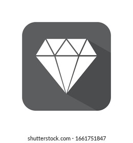 Diamond vector icon Crystal sign.