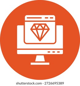 Ilustración de diseño de icono de Vector de diamante