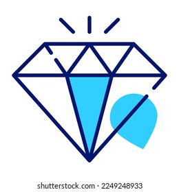 Diamond vector icon design, modern and trendy style