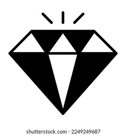 Diamond vector icon design, modern and trendy style