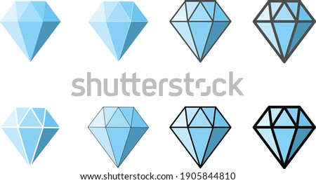 Diamond vector icon - diamond-shape  crystal flat design illustration for web, app, software use