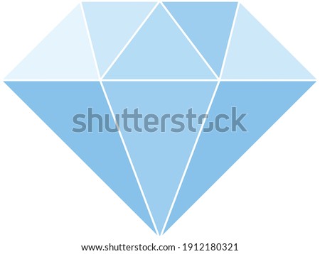 Diamond vector icon - diamond-shape  crystal flat design illustration for web, app, software use