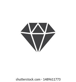 Diamond Vector Icon. Gaming, Precious Crystal Stone Filled Flat Sign For Mobile Concept And Web Design. Game Diamond Glyph Icon. Symbol, Logo Illustration. Vector Graphics