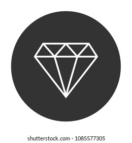 diamond vector icon, gemstone icon, brilliant vector sign, gem, carat icon