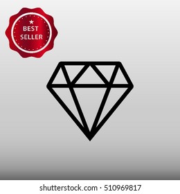 Diamond Vector Icon Illustration
