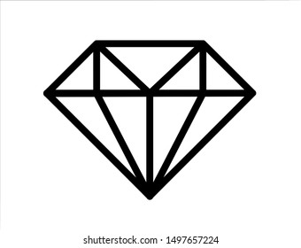 Diamond vector icon illustration isolated on white background