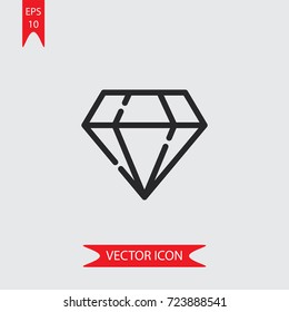 Diamond vector icon  illustration symbol