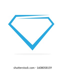 Diamond vector icon isolated. Abstract diamond icon in flat design. Vector stock illustration.