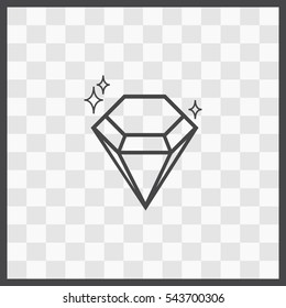 Diamond vector icon. Isolated illustration. Business picture.