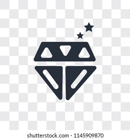 Diamond vector icon isolated on transparent background, Diamond logo concept