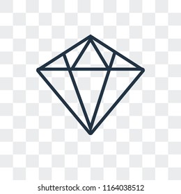 Diamond vector icon isolated on transparent background, Diamond logo concept