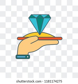Diamond vector icon isolated on transparent background, Diamond logo concept