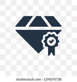 Diamond vector icon isolated on transparent background, Diamond transparency concept can be used web and mobile