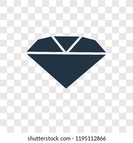 Diamond vector icon isolated on transparent background, Diamond transparency logo concept