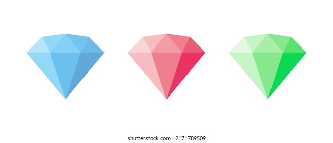 Icono de vector de diamantes aislado en fondo blanco