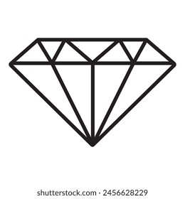 Diamant-Vektorgrafik-Symbol auf weißem Hintergrund. Diamant-Logo, Schmuck, Edelstein-Symbol. Vektorillustration.