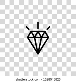 Diamond vector icon. Jewel, gem sign.