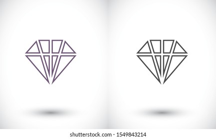 Diamond vector icon , lorem ipsum Flat design
