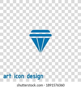 diamond vector icon on an abstract background