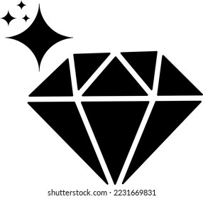 Diamond vector icon on white background..eps