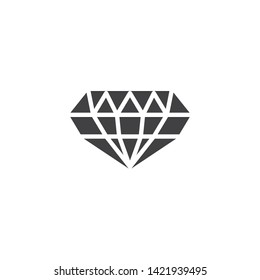 Diamond vector icon. Precious stone, gem filled flat sign for mobile concept and web design. Gemstone, brilliant glyph icon. Symbol, logo illustration. Vector graphics
