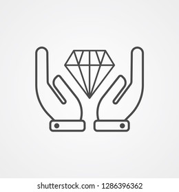 Diamond vector icon sign symbol