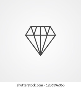 Diamond vector icon sign symbol