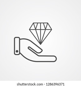 Diamond vector icon sign symbol