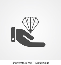 Diamond vector icon sign symbol