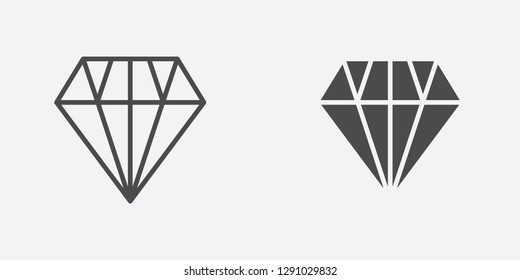 Diamond vector icon sign symbol