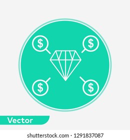 Diamond vector icon sign symbol