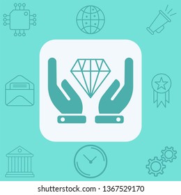 Diamond vector icon sign symbol