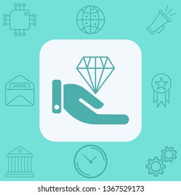 Diamond vector icon sign symbol