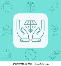 Diamond vector icon sign symbol