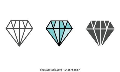 Diamond vector icon sign symbol