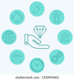 Diamond vector icon sign symbol