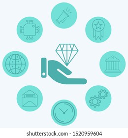 Diamond vector icon sign symbol