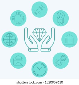 Diamond vector icon sign symbol