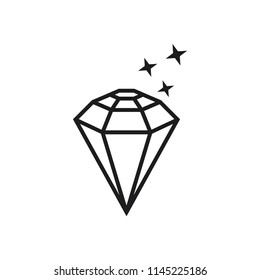 diamond vector icon in trendy flat design 