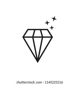 diamond vector icon in trendy flat design 