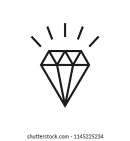 diamond vector icon in trendy flat design 