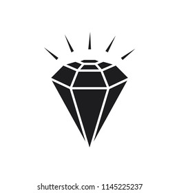 diamond vector icon in trendy flat design 