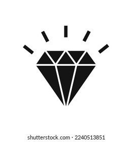 icono del vector de diamantes en diseño plano de moda