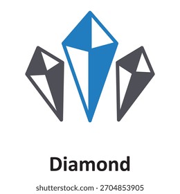 Icono del Vector del diamante que puede modificar o editar fácilmente

