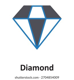 Diamond Vector Icon which can easily modify or edit

