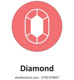 Diamond Vector Icon which can easily modify or edit


